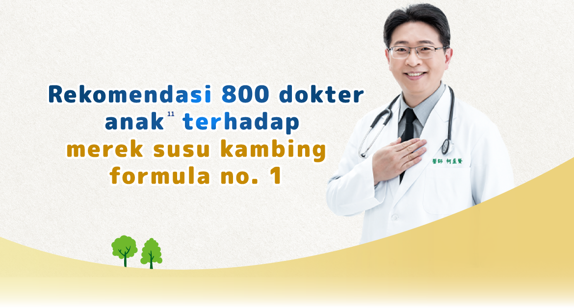Rekomendasi 800 dokter anak  terhadap merek susu kambing formula no.1